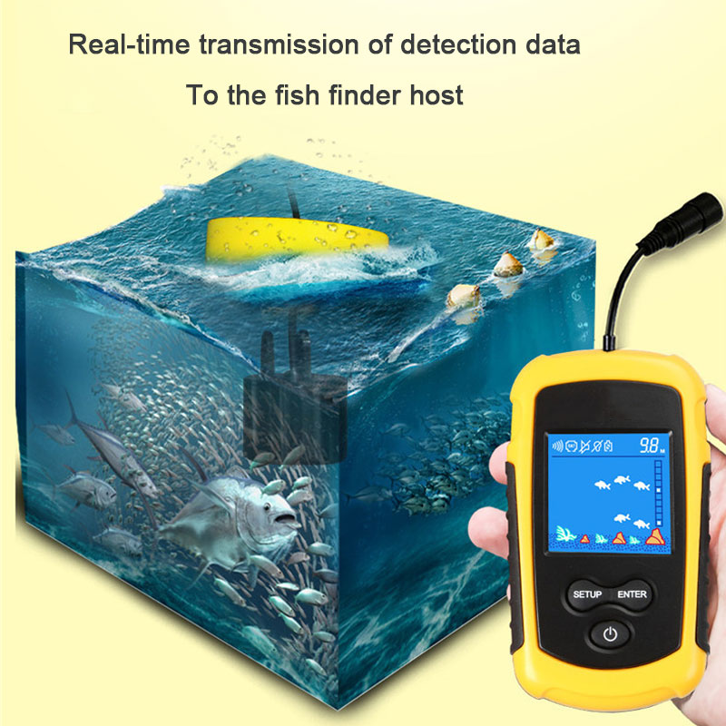 Fish Finder Cable - 100M Schermo a colori cablato Sonar
